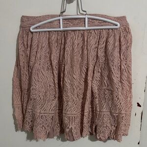 Junior's S Xhilaration Lace Skirt Baby Pink